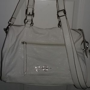 Jessica Simpson white hand bag with shoulder strap